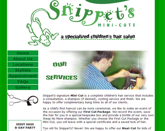 Snippet's Mini-Cut website
